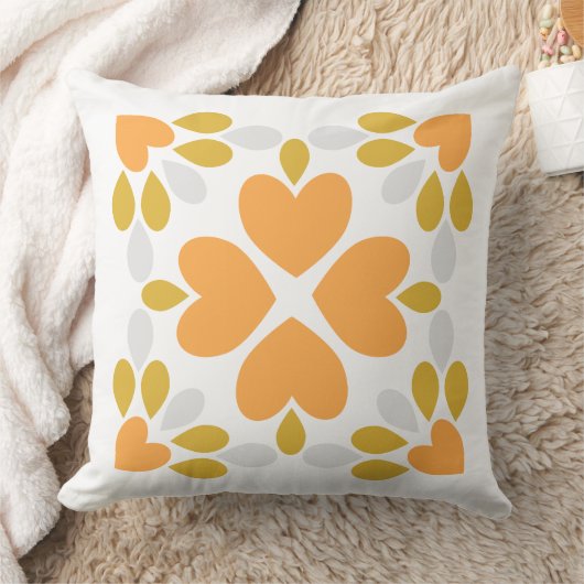 春花柄 クッション (ブランケット)