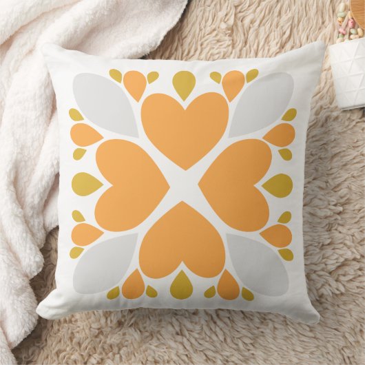 春花柄 クッション (ブランケット)