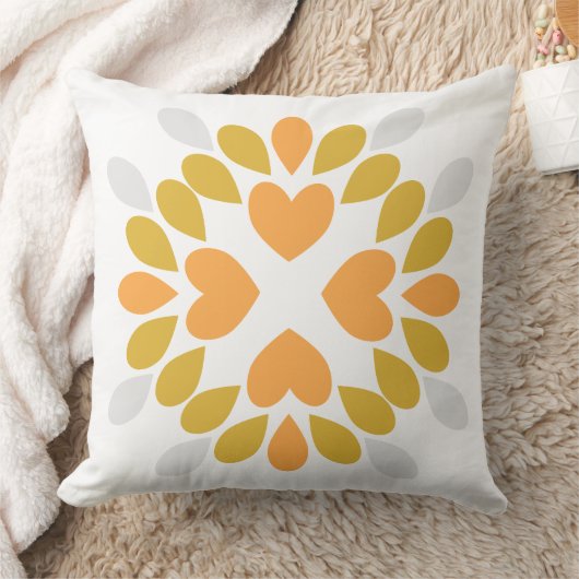 春花柄 クッション (ブランケット)