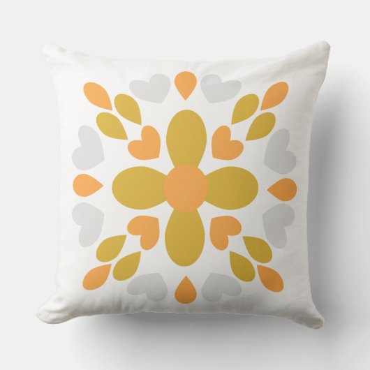 春花柄 クッション (正面)