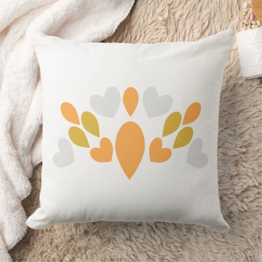 春花柄 クッション (ブランケット)