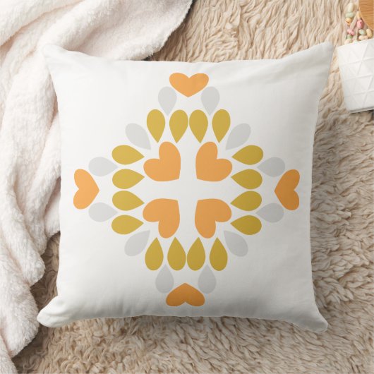 春花柄 クッション (ブランケット)