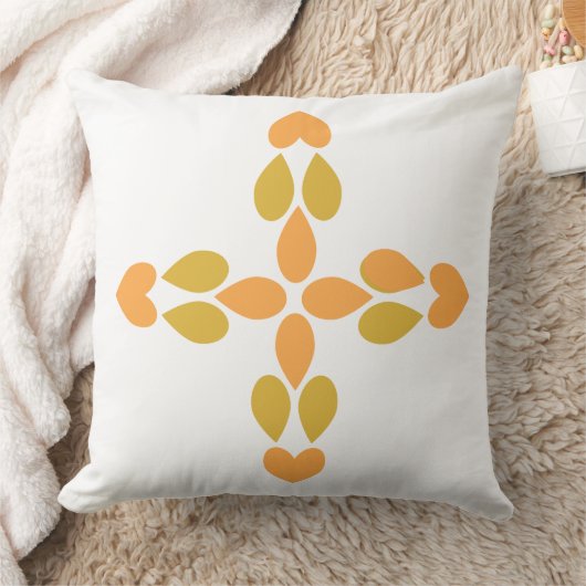 春花柄 クッション (ブランケット)