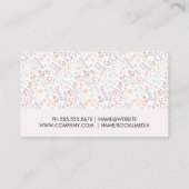 春花柄 |コンパクト化 名刺 (裏面)