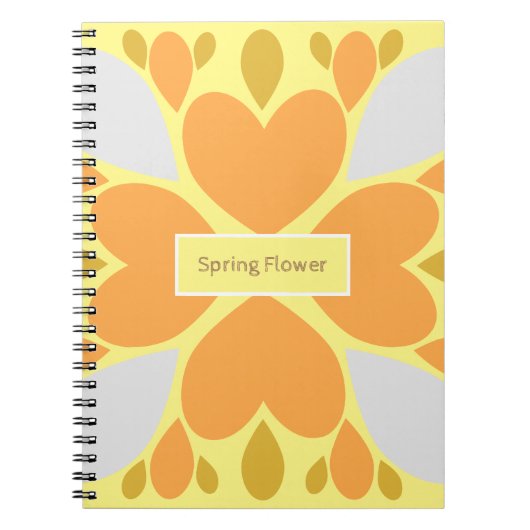 春花柄 ノートブック (正面)