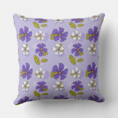 春花柄（紫） クッション (裏面)