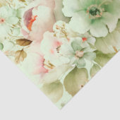 春花模様ピンク淡い色の、ホワイトデコップグリーン 薄葉紙 (詳細)