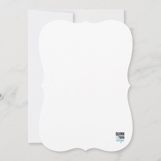 春花模様ブライダルシャワー 招待状 (裏面)