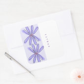 春花模様ラベンダーパープル スクエアシール (封筒)