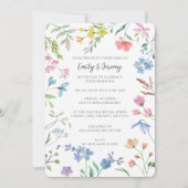 春花模様結婚式招待状 招待状 (正面)