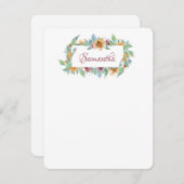 春花模様 ノートカード (正面/裏面)