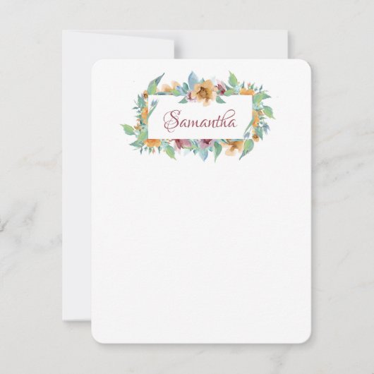 春花模様 ノートカード (正面)