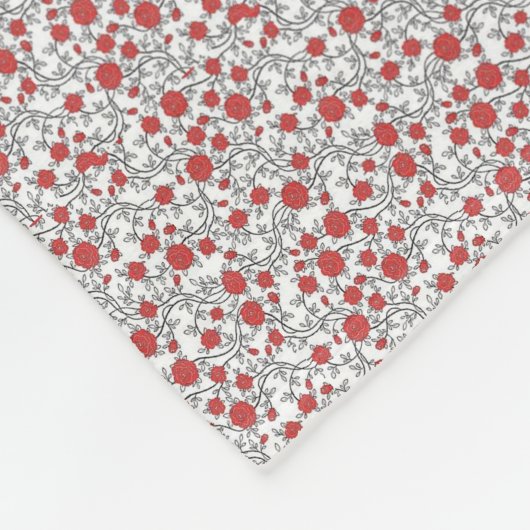 春花模様 フリースブランケット (角)