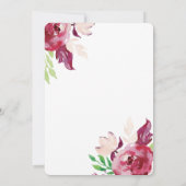 春花模様 |招待状 招待状 (裏面)