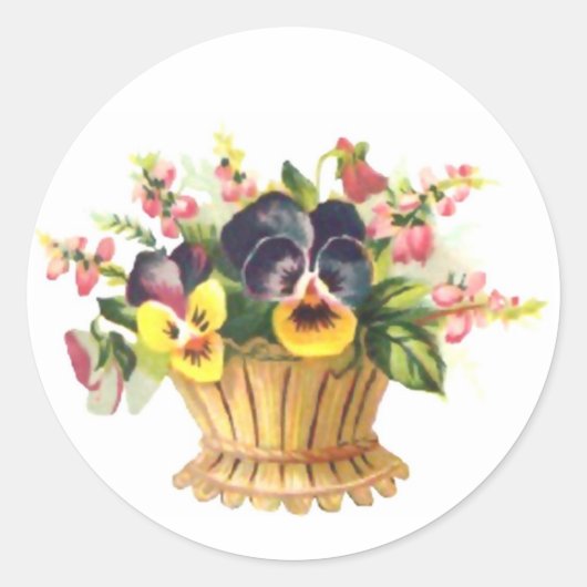 春花籠 ラウンドシール (正面)