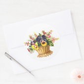 春花籠 ラウンドシール (封筒)