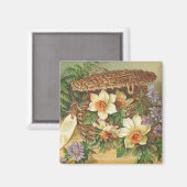 「春花籠」ヴィンテージ マグネット (正面/裏面)