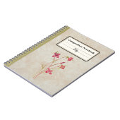 春花組成パーソナライズされた物 ノートブック (左側)