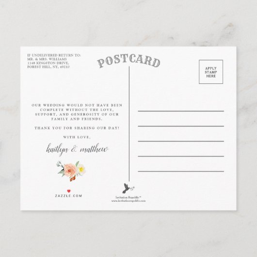 春花結婚のコレクション 案内ポストカード (裏面)