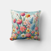 春花継目無模様装飾用クッション クッション (正面)