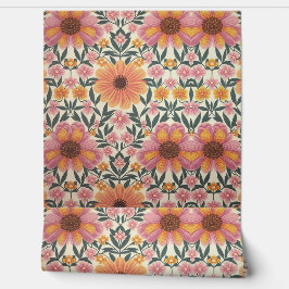 春花花柄カーテン&壁紙 壁紙