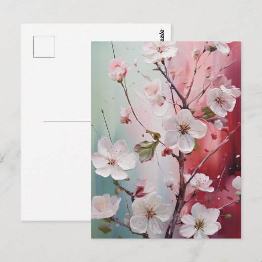 春花花葉書 ポストカード (正面/裏面)