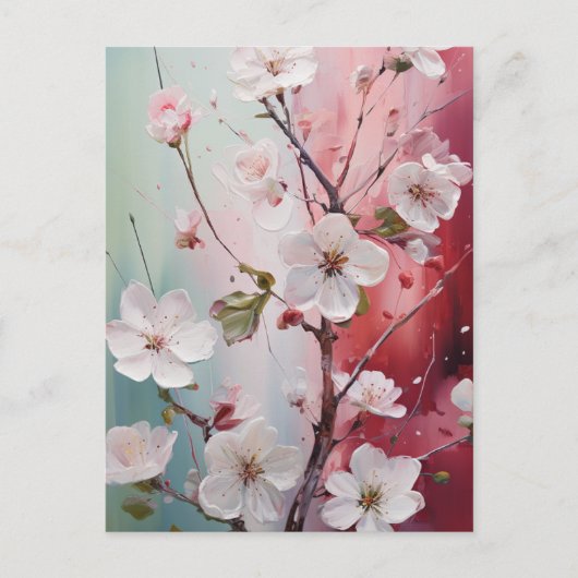 春花花葉書 ポストカード (正面)