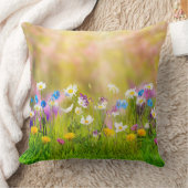 春花飾り枕 クッション (ブランケット)