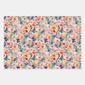 春花飾り紙セット ラッピングペーパーシート (正面)