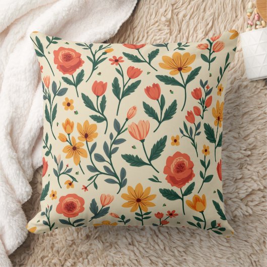 春花 クッション (ブランケット)