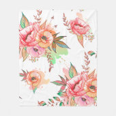 春花 フリースブランケット (正面)