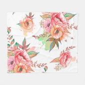 春花 フリースブランケット (正面(横))