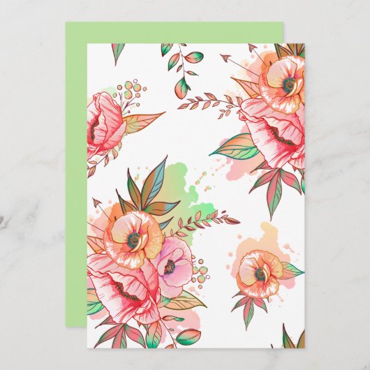 春花 招待状 (正面/裏面)