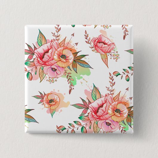 春花 缶バッジ (正面)