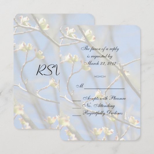 春花RSVP 出欠カード (正面/裏面)