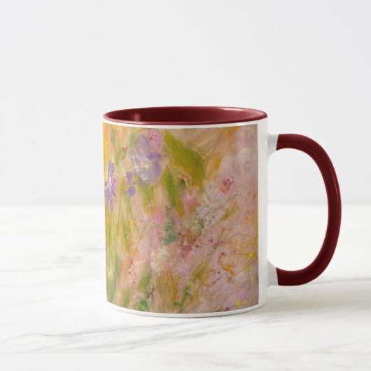 "春草原"の印象派の庭の芸術のマグ マグカップ (右)