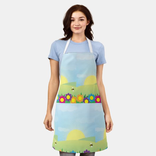 春草地 エプロン (着用した状態)