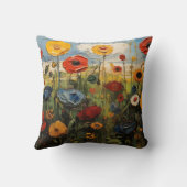 春草花カラフル付き クッション (裏面)