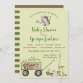 春菜園散水缶赤ちゃんシャワー 招待状 (正面/裏面)