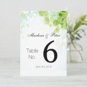 春葉の水結婚色のテーブルカード 招待状 (スタンド正面)