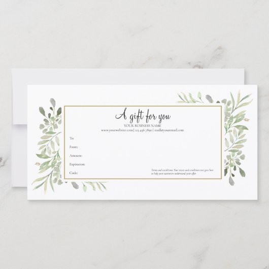 春葉ギフト券 (正面)