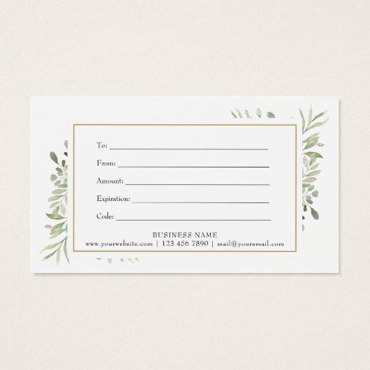 春葉ギフト券 (裏面)