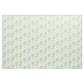 春葉グリーン水彩画パターン ファブリック (ファットクウォーター)