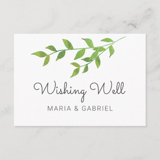 春葉グリー。望スタイリッシュ結婚み エンクロージャーカード (正面)