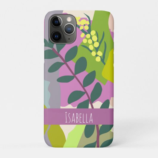 春葉抽象芸術はっきりしたカラー名前をカスタムする Case-Mate iPhoneケース (裏)