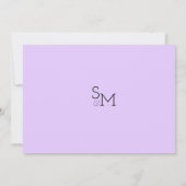 春薄紫グリーンワイルドフラワーガーデンありがとう 招待状 (裏面)