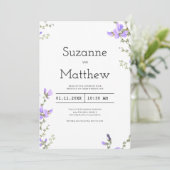 春薄紫グリーンワイルドフラワーボホ庭園の結婚式 招待状 (スタンド正面)