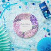 春薄紫フラワーブロッサム結婚-フローラ ペーパープレート (パーティー)