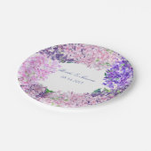 春薄紫フラワーブロッサム結婚-フローラ ペーパープレート (アングル)