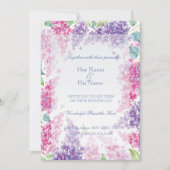 春薄紫フラワーブロッサム結婚-フローラ 招待状 (正面)